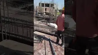 Slab beam steel binding work #reinforcement #construction #civilengineering
