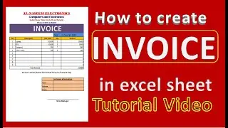 How to make Invoice or Quotation for your Business in MS Excel