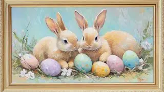 Easter TV Art | Gold Frame | Easter TV Screensaver