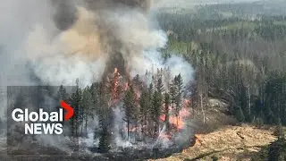Manitoba wildfire burns over 4000 hectares, remains out-of-control