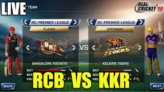 LIVE STREAMING RCB VS KRR HARD MODE IPL 7th MATCH ON REAL CRICKET 18