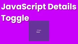 Html Css Javascript details toggle event.