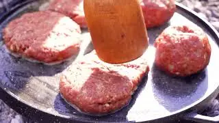 This Burger Hits Different When You Make It in Nature 🍔🔥
