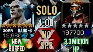 MCOC | GORR NEW BUFF VS EX. STAR-LORD 3 million HP | NO SP3 | Marvel | Kabam| contest of champions |