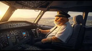 ✈️ Fat Red Pilot Cat Safely Lands Giant Amber 192 Plane! #airlinecommander #chinamasters2024