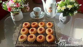 Coconut Macaroon Jam Drop Cookies | Jam thumb print coconut cookies with just 3 ingredients
