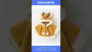 Adorable Christmas Elk Plush Baby Jacket | Cozy & Festive Winter Wear