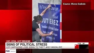 Both CD7 candidates losing political signs to theft, vandalism