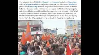 ABVP protest Justice for Neha#justicefornehahiremath #karnatakanews #lovejhihad #ytshorts #viral