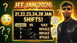 Shiftwise Marks vs Percentile JEE Mains 2026 🔥 JEE Mains Cut Off😭 JEE Mains 2026 Marks vs Percentile