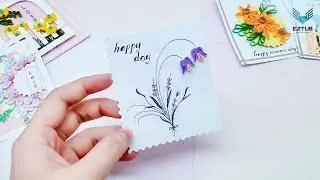 SRLF30 Instruction for Making Quilling Happy Day Flower Card