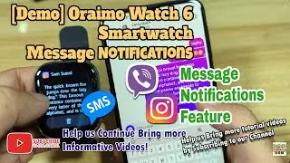 [Demo] Oraimo Watch 6 Smartwatch Message Notifications - Instagram, Viber, SMS