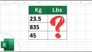 How to Convert KG to Lbs in Excel