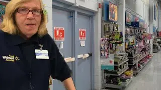 Running out of the emergency exit at Walmart