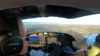 SE-MLR, DA42-VI - Landing at Lausanne Airfield. VFR approach to R18 in Decmber 2023