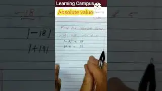 Absolute value| definition of absolute value| absolute value kaise nikalte h #absolutevalue #maths