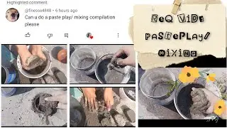 Gritty Sand Cement Calming Mixing+PastePlay Compilation|Floor+Claypot+Tub+Bucket|ASMR|@finesse4848🐥