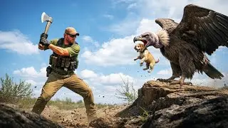 Brave Rescue Team Saves Innocent Puppy from GIANT Vulture Attack 🦅🐶