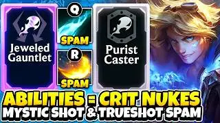 Purist Caster + Jeweled Gauntlet Ezreal: No Q + ULT Cooldown & Abilities CRIT | ARAM Mayhem