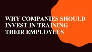 Why companies should invest in training their employees