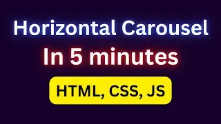 Creating a horizontal carousel in 5 minutes!! | ManojWeb