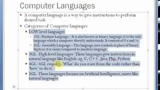 Computer Languages and Language Translators