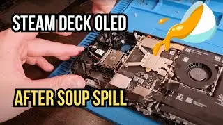 Steam Deck Oled Repair After Soup Spill | Button Cleaning and Restoration