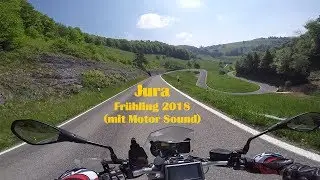 Kurventraum Jura Frühling 2018 BMW R1200R mit Motorsound
