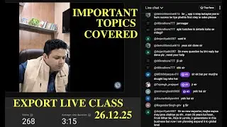 Export Import business class live learn Export Import business free 26.12.25