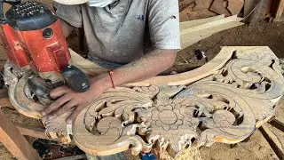 CARVING THE MOST BEAUTIFUL FLOWERS ON CABINET BEAUTIFUL\Woody Crafts SPR.