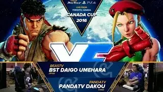 Daigo Umehara (Ryu) vs Dakou (Cammy) - Top 64 - Canada Cup 2016