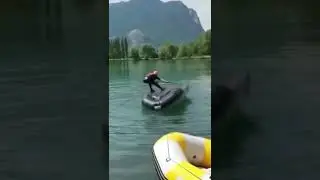 Flipping An Overturned Raft 👀👏😳 #shorts