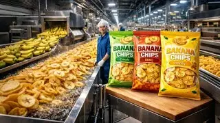 From Bananas to Crispy Snacks — Inside the World’s Largest Banana Chips Factory (Full Process)
