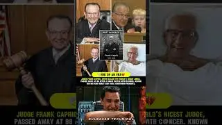 Judge Frank Caprio, the World&rsquo;s Nicest Judge, Passes at 88 | End of an Era😢🙏