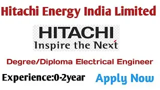 Hitachi Energy Hiring Degree Diploma Electrical Engineer Fresher Jobs 2023