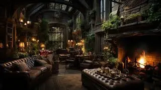 Find Tranquility in Atmosphere of Rain - Castle Room for Rainy Days, Warm Fireplace for Sleep, Study