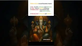 Spiritual Secrets in Lord Ganesha&rsquo;s Hands ✋#ganesh #hinduism #shorts #feed #god #viral #status #om