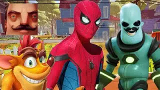 Hello Neighbor - New Neighbor Alien Black Panther Crash Bandicoot Spider-Man History Part 1490