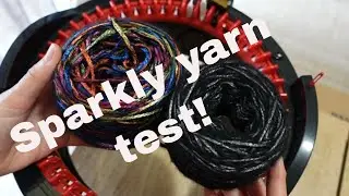 Testing yarn in knitting machine in Australia: Frost and Arioso