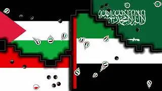 Indonesia vs Palestine vs Saudi Arabia vs UAE [Territory Flag War]
