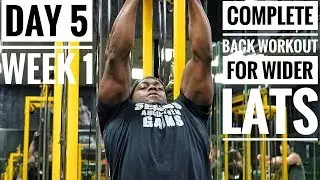 Complete Back Workout For Wider Lats  | Day 5 - Week 1