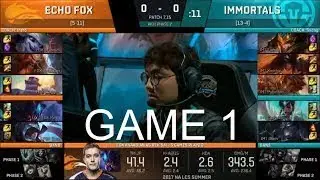 FOX vs. IMT Game 1 | Week 9 Day 2 | NA LCS Summer Split 2017: Echo Fox vs. Immortals W9D2