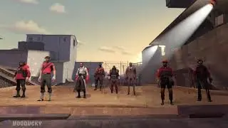 Team Fortress 2 Characters Doing The Club Penguin Dance