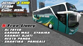 BUSSID | 5 LIVERY MOD JB3 SHD ZTOM CODIT RSM