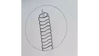 How to draw candle lamp #art #drawing #easydrawing 
