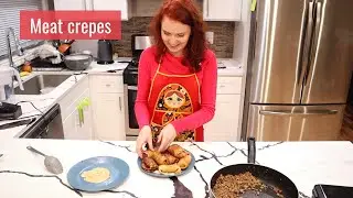 How to make meat crepes (Russian style)