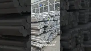 Aluminum alloy material bar. 6063 alloy good for construction product. #aluminium #windows # doors