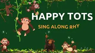 Little monkeys swinging in the tree