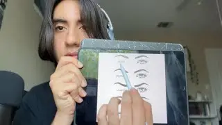 asmr • erasing + redrawing your face (mouth sounds, gum chewing, mic brushing)