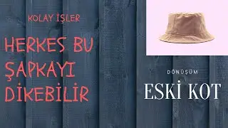 Kot Pantolondan Şapka Yapımı#şapka kalıbı nasıl &ccedil;ıkartılır#bucket şapka#dıy bucket hat#geri d&ouml;n&uuml;ş&uuml;m